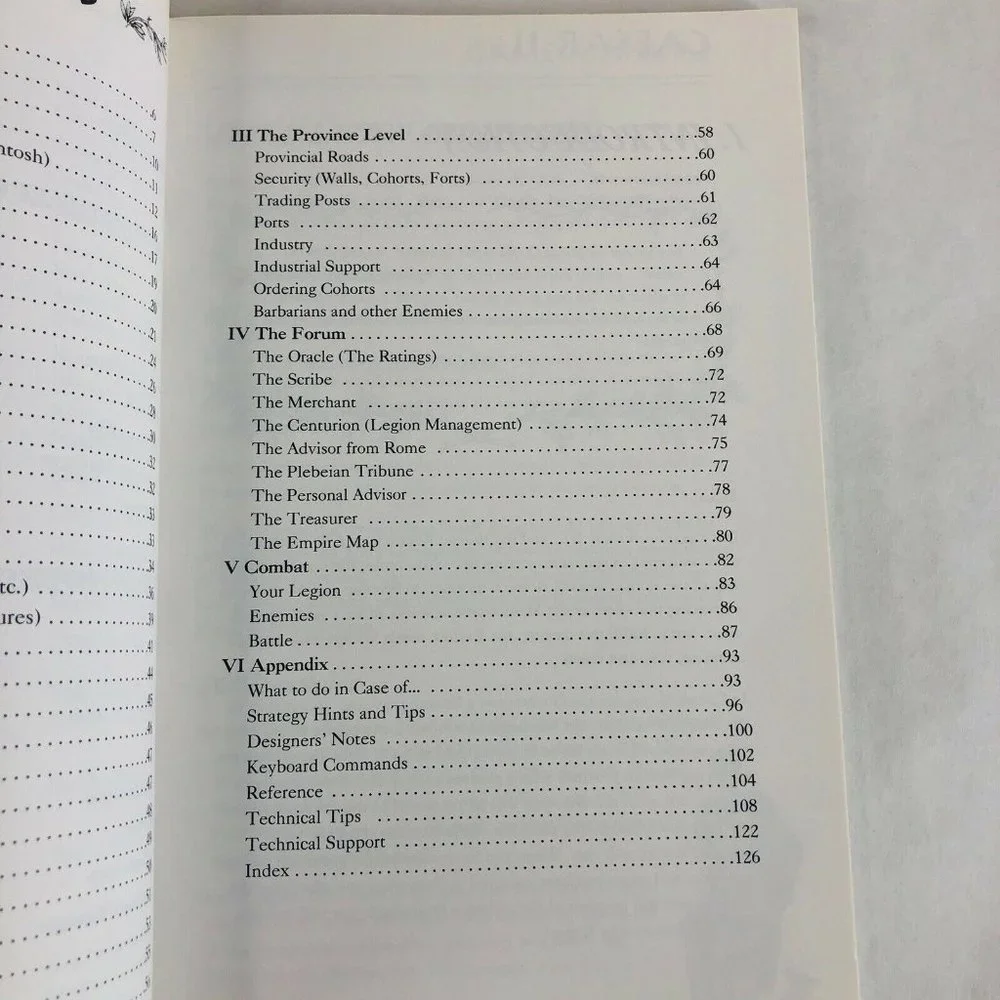 Caesar II Game Manual For Sierra RPG Strategy Reference Softcover‎ Vintage